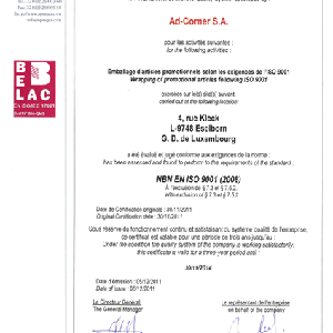 Certification ISO 9001 - Conformités