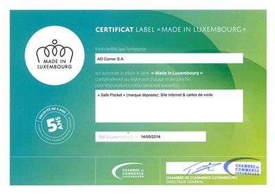 Certificat Made in Luxembourg